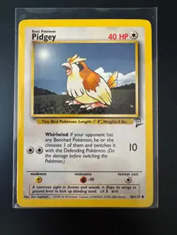 Pidgey 86/130 Base Set 2 Common Pokemon Card TCG WOTC Near Mint - Image 1