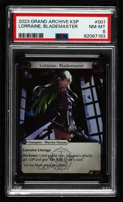 2023 Grand Archive - Kickstarter Promotional Cards Lorraine Blademaster PSA 8 - Image 1