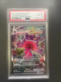 Gengar VMAX Fusion Strike PSA 10 Alternative Art Card 271/264 Secret Rare - Image 1