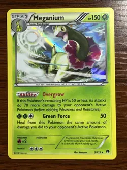 Meganium Rare Holo Card XY BREAKpoint 3/122 Pokemon TCG LP - Image 1