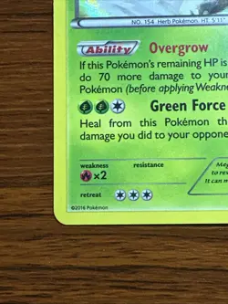 Meganium Rare Holo Card XY BREAKpoint 3/122 Pokemon TCG LP - Image 5