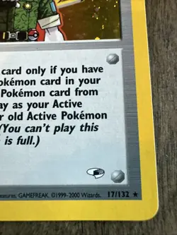 Pokemon TCG Lt. Surge Trainer 17/132 Gym Heroes Vintage Card From 2000 - Image 3