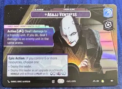 Star Wars Unlimited Jump To Lightspeed Asajj Ventress SHOWCASE Leader Card - Image 1