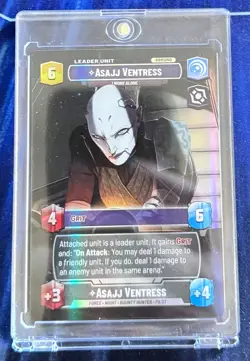 Star Wars Unlimited Jump To Lightspeed Asajj Ventress SHOWCASE Leader Card - Image 3