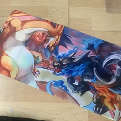 Mega charizard X Y Rubber Playmat Play Mat For Tcg Trading Card Game Pokemon - Image 1