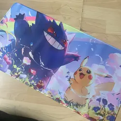 Pikachu And Gengar Rubber Playmat Play Mat For Tcg Trading Card Games Pokemon - Image 1