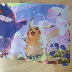 Pikachu And Gengar Rubber Playmat Play Mat For Tcg Trading Card Games Pokemon - Image 3