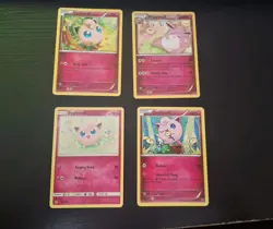 Pokemon Trading Card Game Fairy Type Lot, 4 Assorted Cards. - Image 1