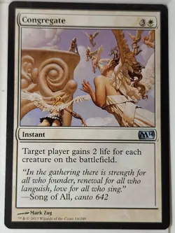 Congregate - Magic 2014 Core Set M14 - Magic the Gathering MTG Nice! - Image 1