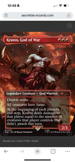 MTG Secret Lair God Of War Greek Presale PlayStation Sealed US Seller - Image 2