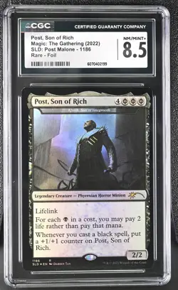 K'RRIK, SON OF YAWGMOTH Secret Lair Foil Post Malone Son of Rich CGC 8.5 MTG - Image 1