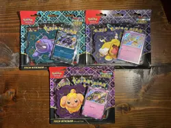 Pokemon TCG Paldean Fates Tech Sticker Collection SV4.5 SET OF 3 NEW SEALED - Image 1