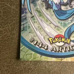 2000 Topps Pokemon TV Animation Foil Articuno #144 Blue Logo 1st Edition - Image 5