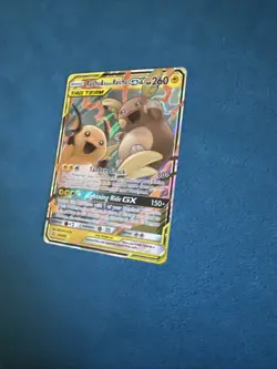 Pokemon TCG Raichu & Alolan Raichu GX 54/236 SM-Unified Minds Tag Team Holo NM - Image 2