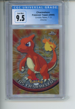 2000 Pokemon Topps Chrome Series 1-5 Charmeleon #05 Chrome CGC 9.5 GEM MINT - Image 1
