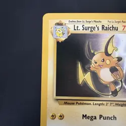 Pokemon Vintage Non-Holo Rare Lt. Surge's Raichu 28/132 Gym Heroes WotC - Image 2