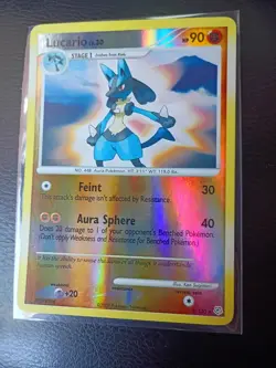 Pokemon TCG Lucario 6/130 Diamond and Pearl Reverse Holo LP💎💎💎 - Image 1