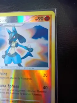 Pokemon TCG Lucario 6/130 Diamond and Pearl Reverse Holo LP💎💎💎 - Image 2