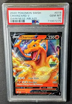 2020 Pokemon Charizard V Sword & Shield : Darkness Ablaze #19 PSA 10 GEM MINT - Image 3