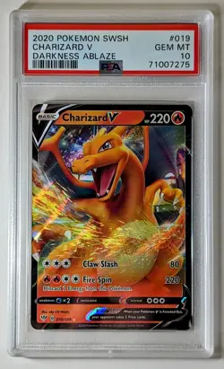 2020 Pokemon Charizard V Sword & Shield : Darkness Ablaze #19 PSA 10 GEM MINT - Image 4