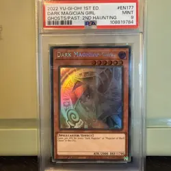 Yu-Gi-Oh Dark Magician Girl Ghost Rare 1st Edition GFP2-EN177 PSA 9 Mint - Image 1