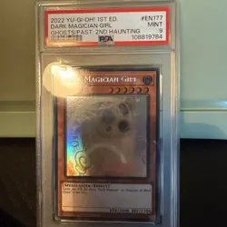 Yu-Gi-Oh Dark Magician Girl Ghost Rare 1st Edition GFP2-EN177 PSA 9 Mint - Image 2