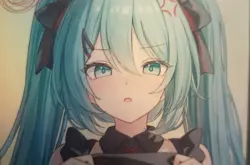 FANTASY BLUE HAIR GIRL FOIL WAIFU ANIME CARD - Image 2