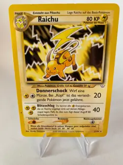 Pokemon TCG Karte - Raichu 21/64 Neo Revelation 2000 Non Holo EXC-NM - Image 1