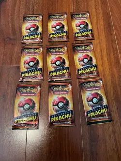 Lot of 9 Pokemon Detective Pikachu Movie 2-Card Booster Packs 2019 - Image 1
