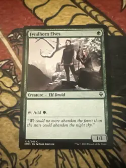 Mtg Magic Commander Masters Fyndhorn Elves Misprint Ink Spot Back Error Card - Image 1