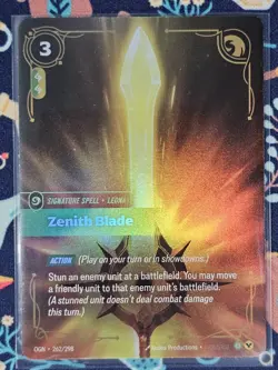 Riftbound TCG League Of Legends Origins Epic Zenith Blade 262/298 NM Card - Image 1