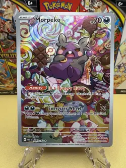 Pokemon TCG Morpeko Illustration Rare Card 206/182 Paradox Rift - Image 1