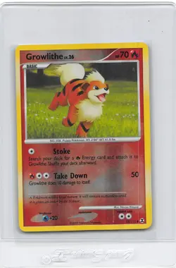 Growlithe 63/111 - Common - Reverse Holo - Rising Rivals - POKEMON CARD - MP - Image 1