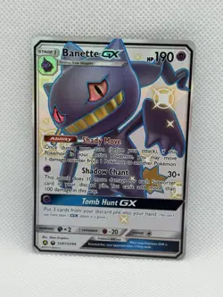 Pokemon Card Shiny Banette GX SV61/SV94 Hidden Fates Holo Full Art Ultra Rare NM - Image 1
