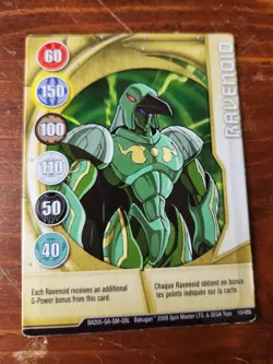 Bakugan Series 3 - 10/48B Gold Gate Card - Ravenoid - Image 1