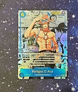 One Piece Card Game Carrying On His Will Portgas.D.Ace OP13-119 SEC Manga - Image 1