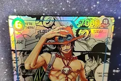One Piece Card Game Carrying On His Will Portgas.D.Ace OP13-119 SEC Manga - Image 3
