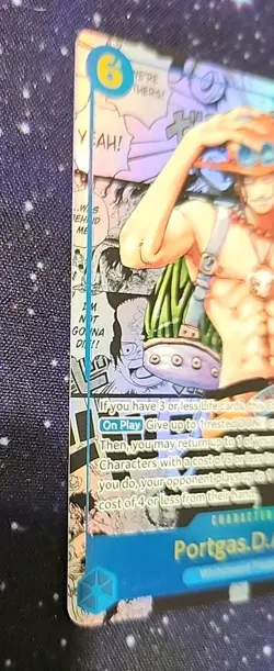 One Piece Card Game Carrying On His Will Portgas.D.Ace OP13-119 SEC Manga - Image 4