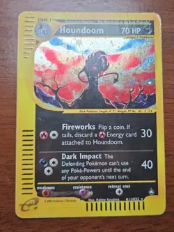 Pokemon Card- Houndoom-Aquapolis-Holo-H11/H32-Rare-NoCrystal-ENG-VeryPlayed - Image 1
