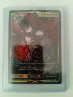 V Card Rising Stars Unlimited Edition Layna Lazar 10 (114/190) Holofoil Card - Image 1