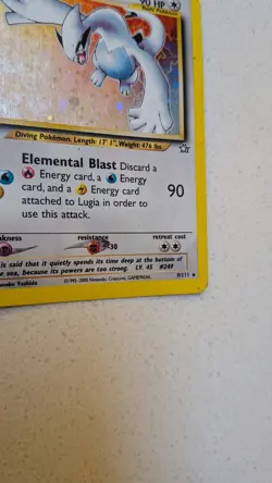 Pokemon TCG Lugia Neo Genesis Holo Card 9/111 Unlimited Rare - Image 5