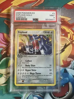 Pokemon Ex Emerald Exploud Holo Rare PSA 9 MINT #3 - Graded Card English 2005 - Image 1