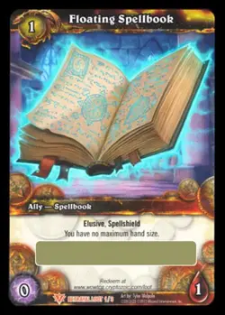 WORLD OF WARCRAFT WOW TCG : FLOATING SPELLBOOK BATTLE PET LOOT CARD UNSCRATCHED - Image 1