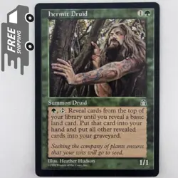 MTG Hermit Druid Stronghold Magic The Gathering TCG Card - Image 1