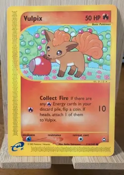 Vulpix 116/147 - Aquapolis Non Holo 2002 WOTC Pokemon Card -LP - Image 1