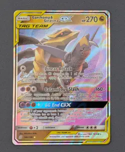 Pokemon Garchomp & Giratina GX Holo Card 146/236 Sm-Unified Minds - Image 1