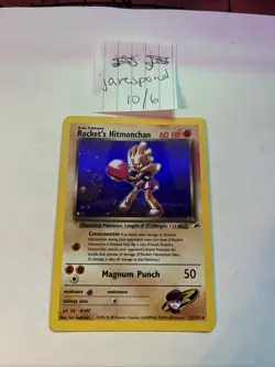 Rocket's Hitmonchan Pokemon Card Gym Challenge Holo Rare 11/132 Lightly Played - Image 1