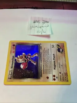 Rocket's Hitmonchan Pokemon Card Gym Challenge Holo Rare 11/132 Lightly Played - Image 3