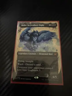 Maha, Its Feathers Night (Borderless) Bloomburrow Regular - Image 1
