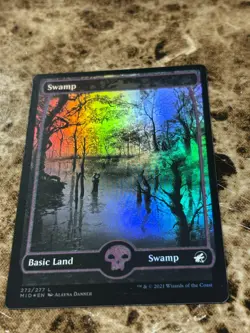 SWAMP Magic MTG Innistrad Midnight Hunt Full Art Foil - Image 1